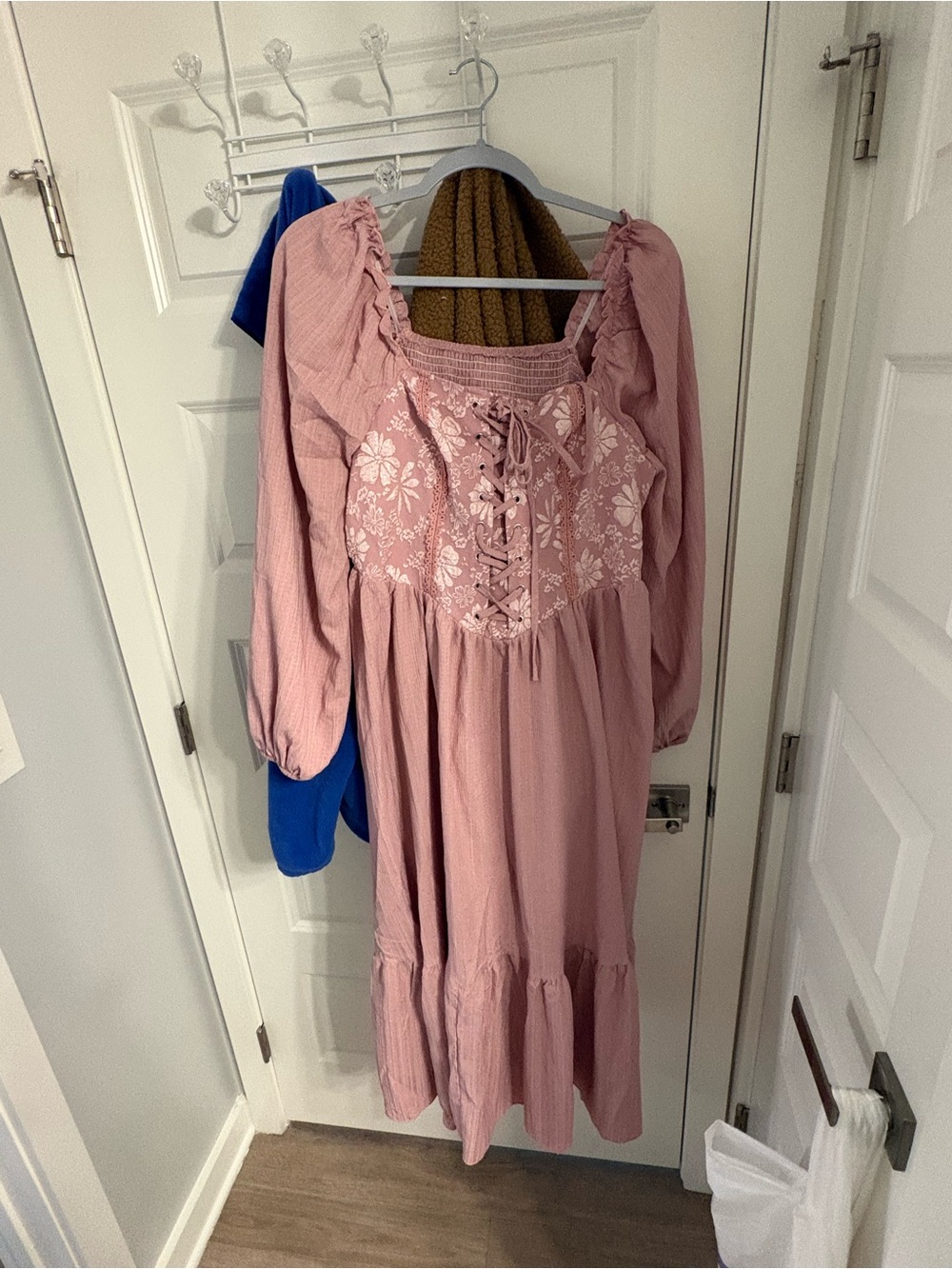 SHEIN Pink Textured Curve Dress